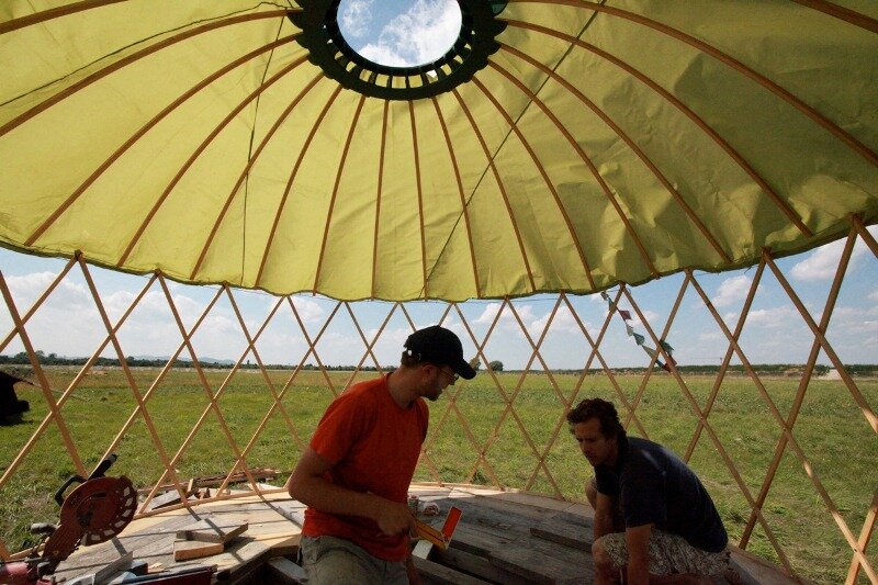 Traditionelle Jurte in aspern Seestadt