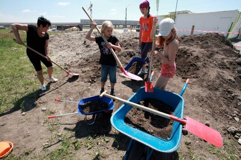 Der Seestadtgarten wächst - Eindrücke vom WienXtra-Ferienspiel