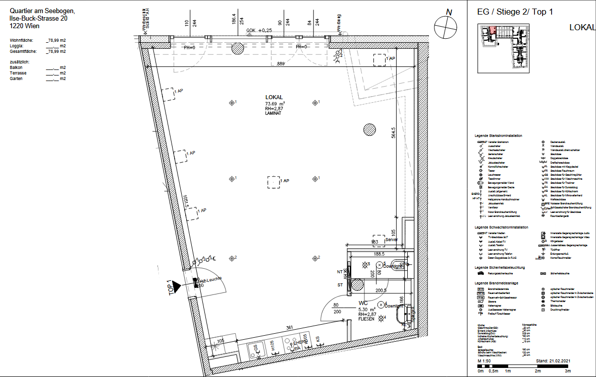 Modernes Gebäude mit Boulderbar, WIENEXTRA - Stadtbox. und städtischer Bücherei am Baufeld