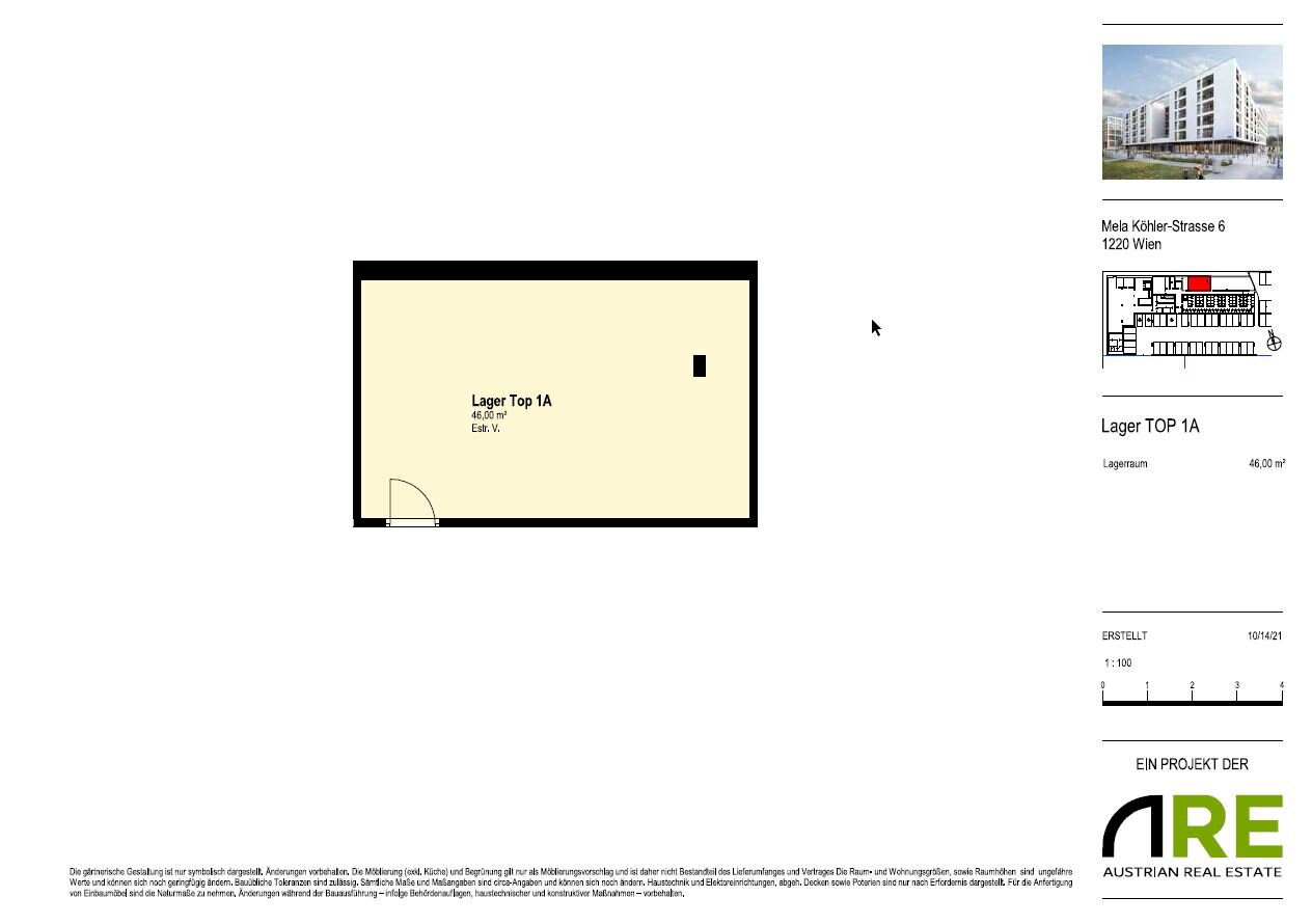 Grundriss Lager UG 46m²