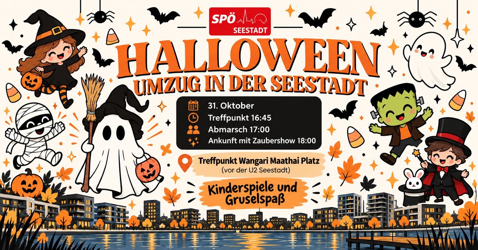 Bewerbungsplakat Halloween Umzug