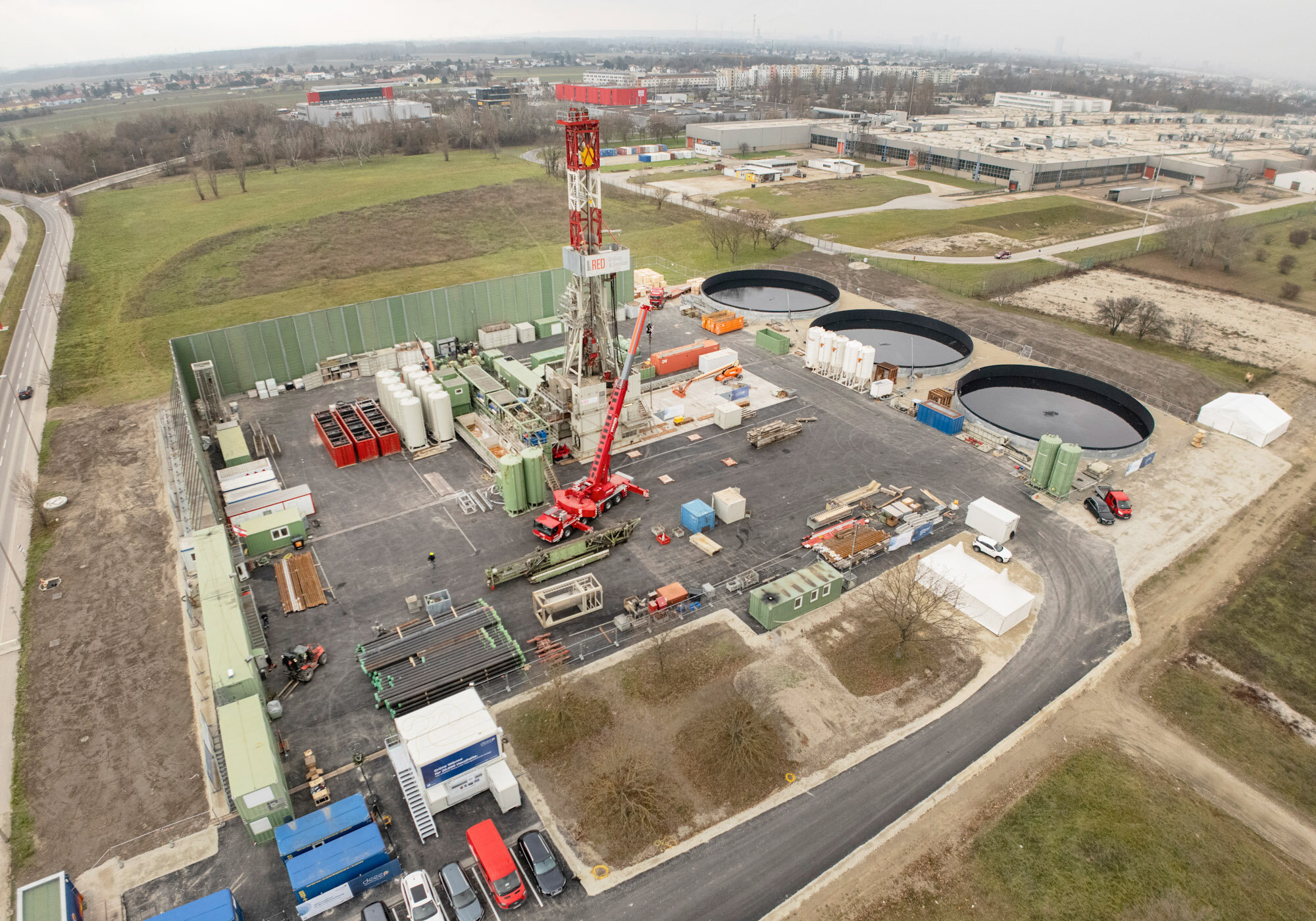 Bohranlage von oben