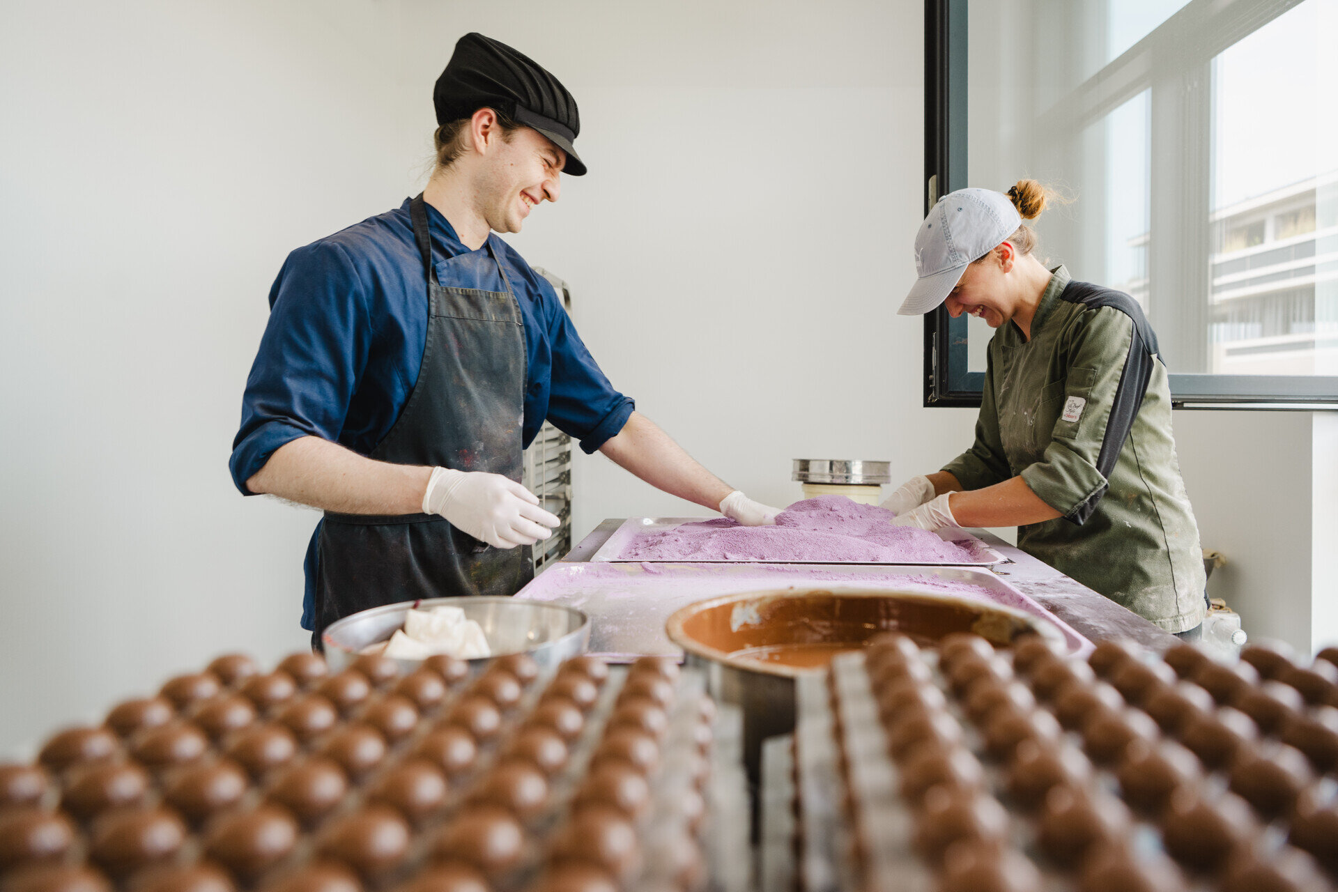 Schokoladenproduktion bei Xocolat Manufaktur