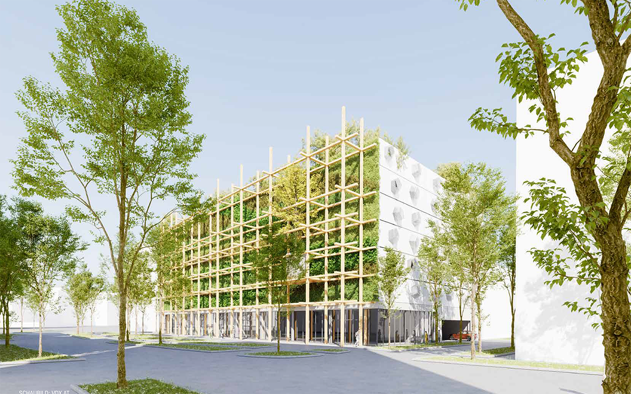 Visualisierung Quartierssammelgarage F9A: „Garage im Seecarré“