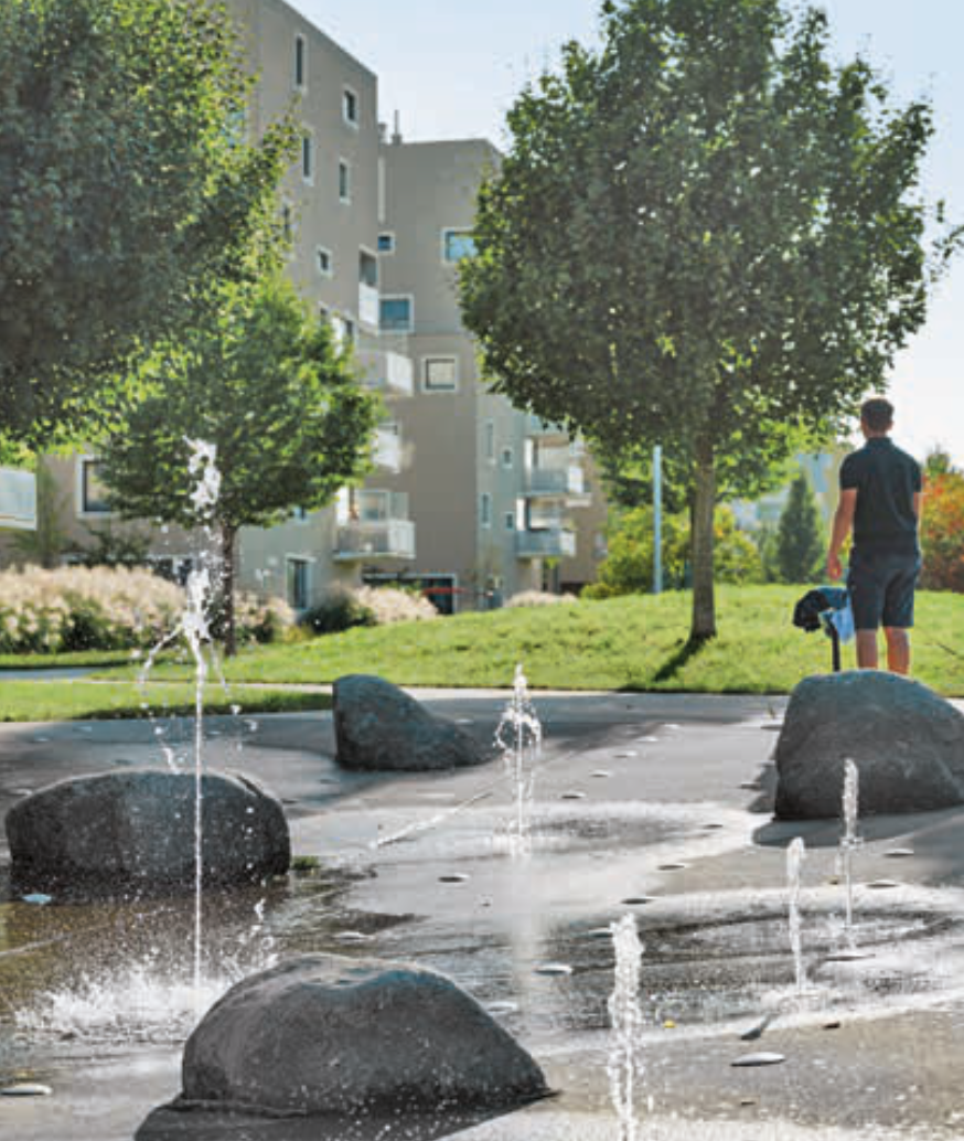 Wasserspiel im Yella-Hertzka-Park