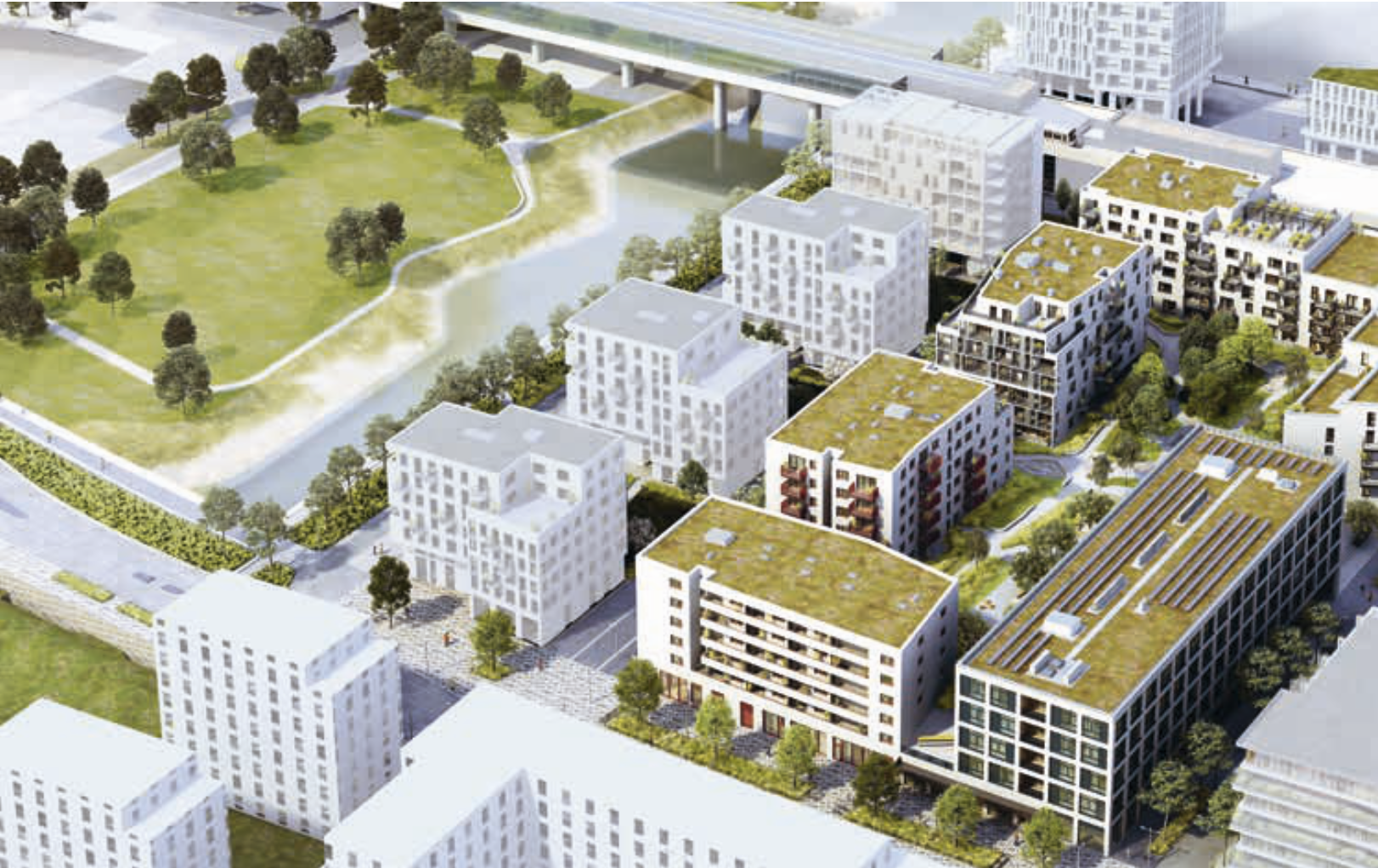 Rendering Gewerbehof Seestadt
