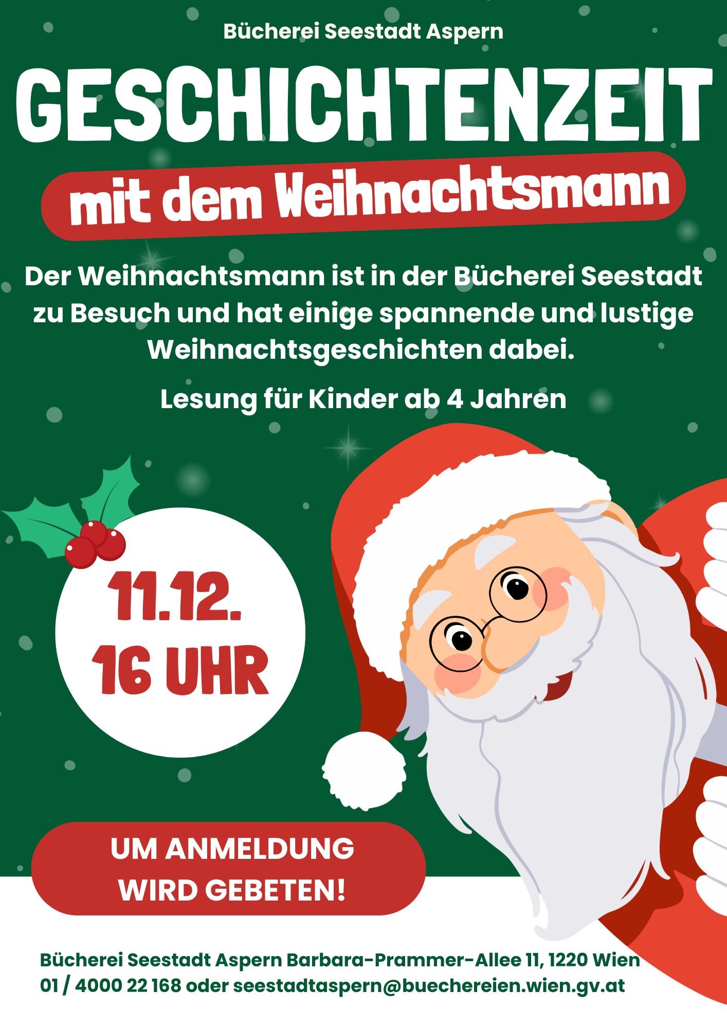 Geschichtenzeit mit dem Weihnachtsmann Geschichtenzeit mit dem Weihnachtsmann