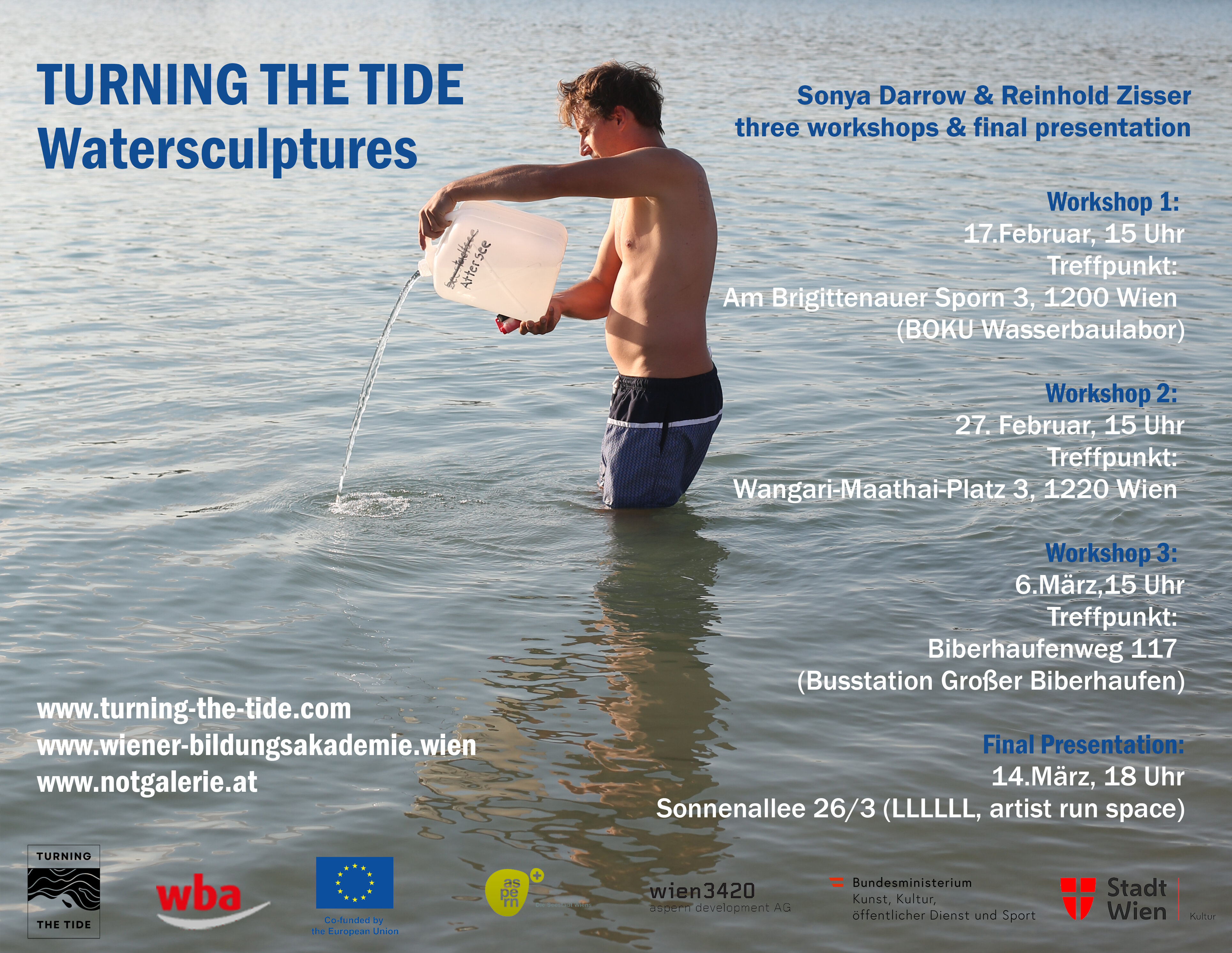 Veranstaltungseinladung Turning the Tide mit Terminen und Orten