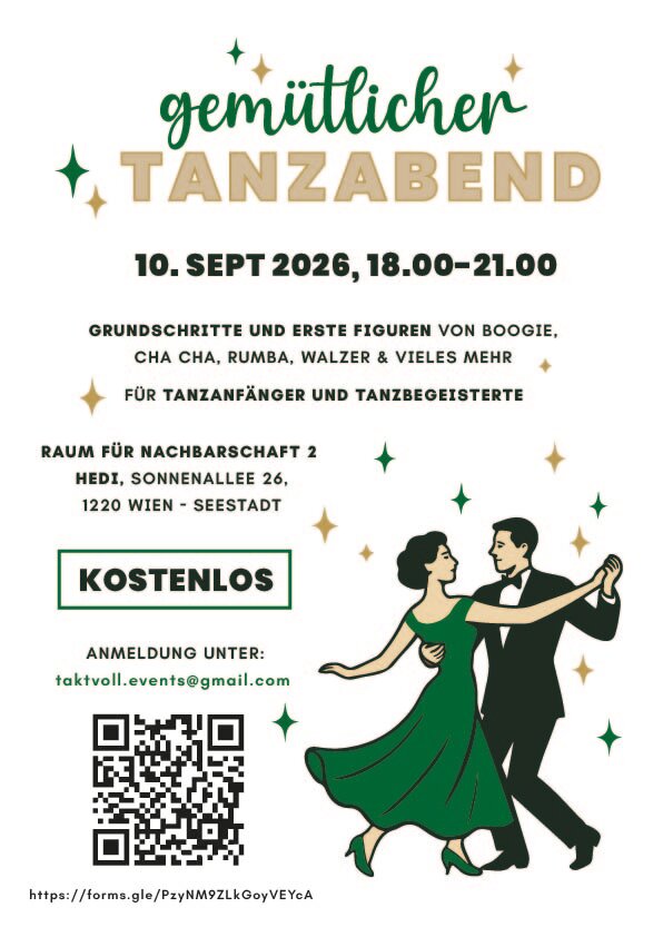 Plakat für Tanzen mit der Nachbarschaft