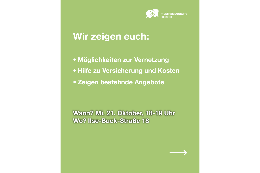 Slide in grüner Farbe mit Informationen zum Carsharing Workshop