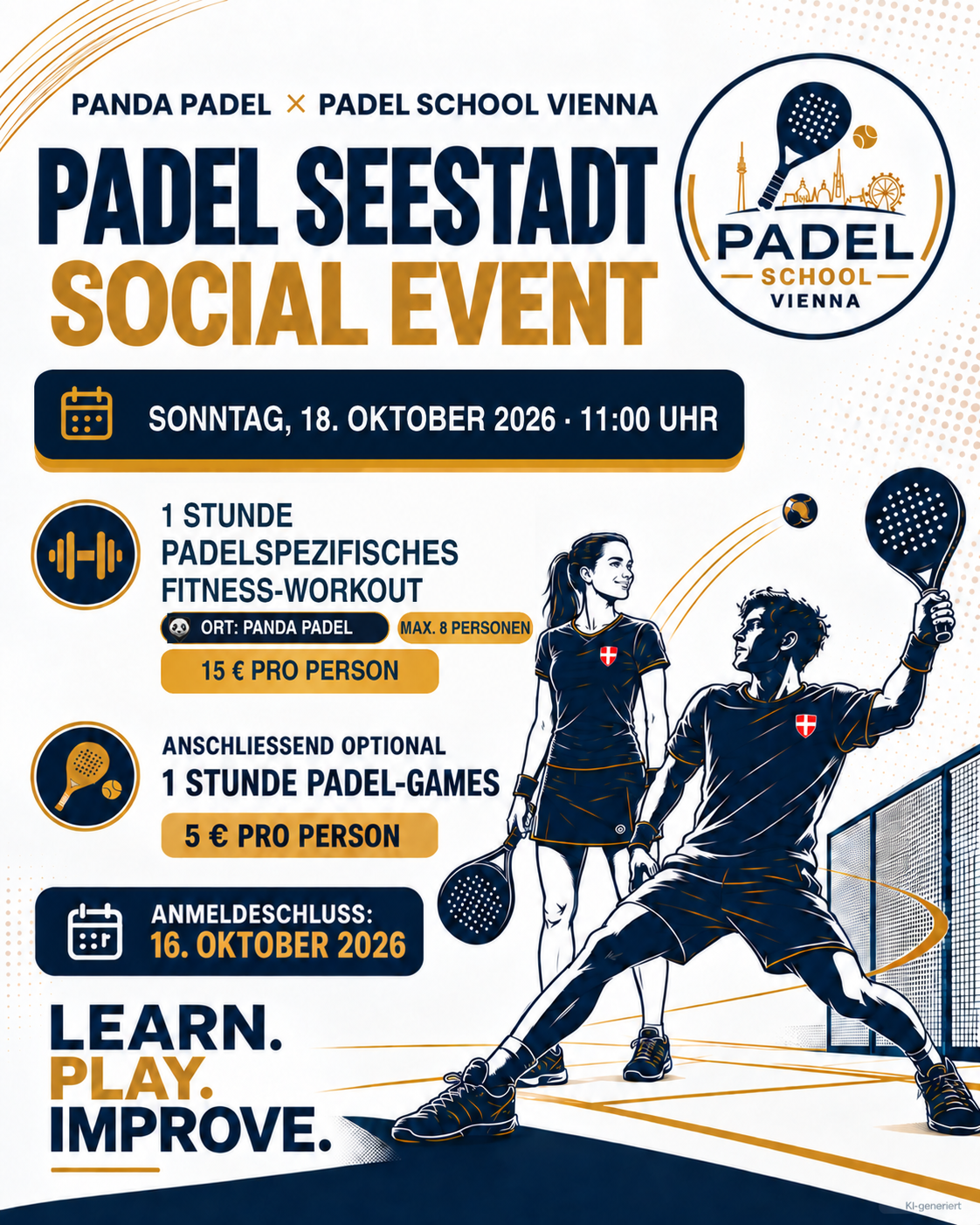 Plakat zur Veranstaltung "Padel Seestadt Community Event"