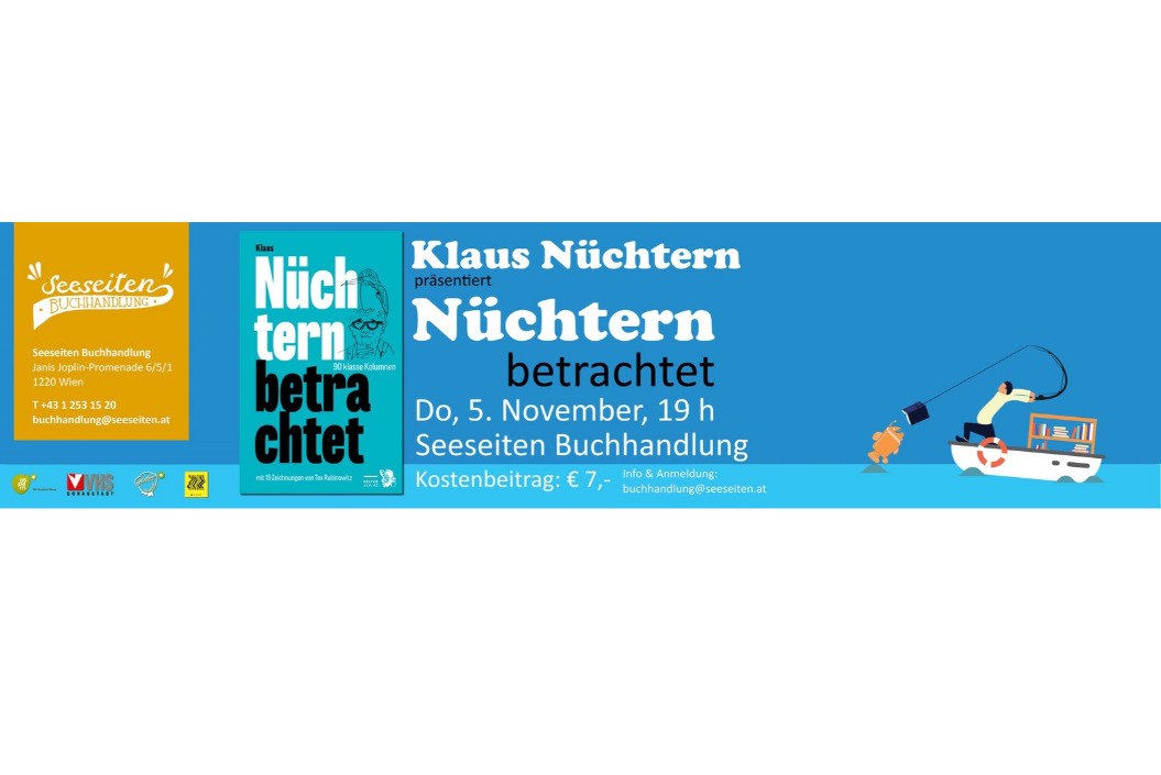 Plakat zur Lesung von Nüchtern Betrachtet