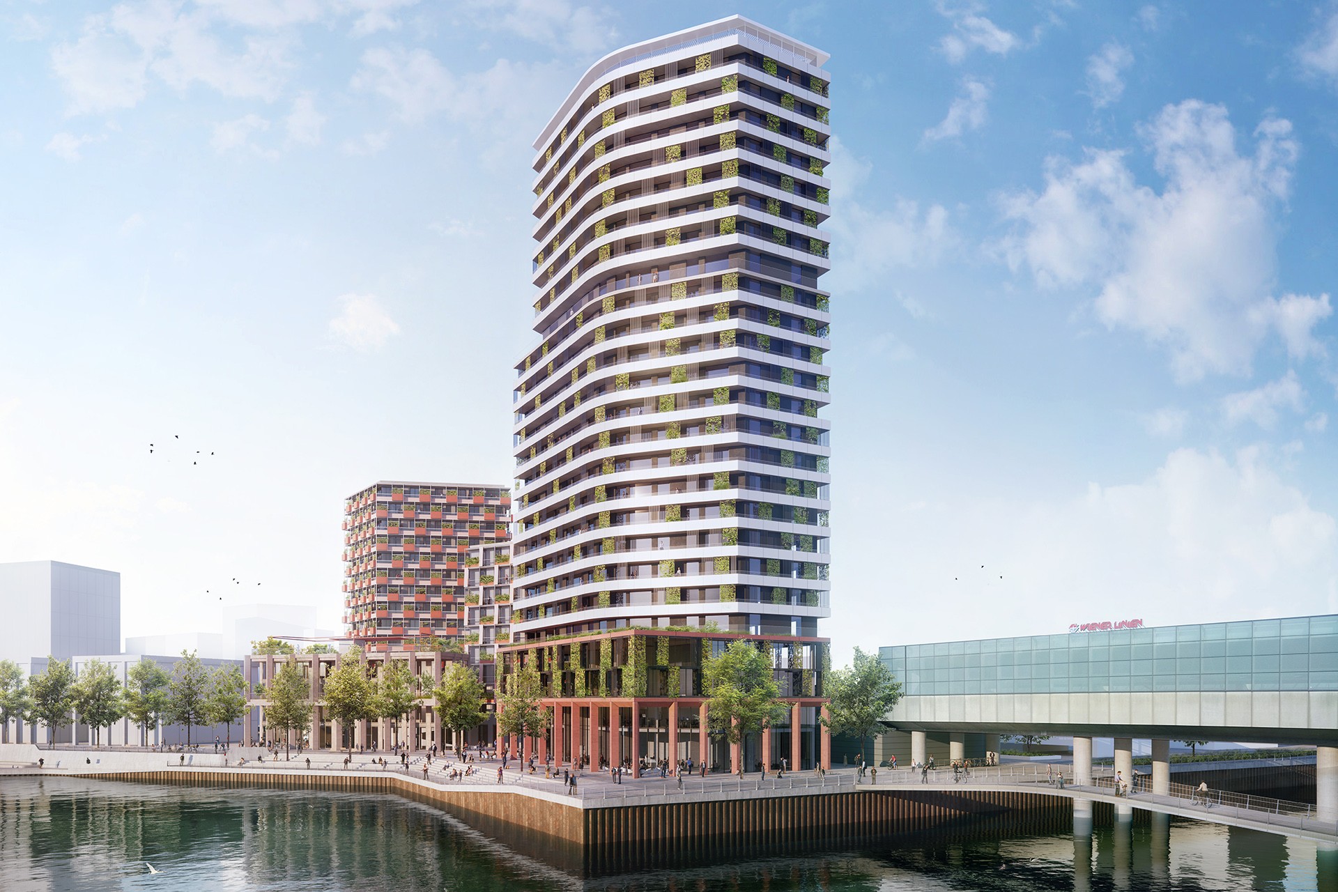 Siegerprojekt im Hochhauswettbewerb für das Baufeld H5 in aspern Seestadt