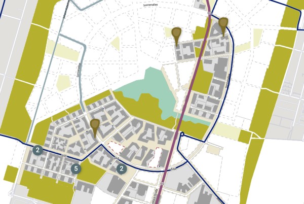 Interaktiver Stadtteilplan, Kategorie Nachbarschaftsräume