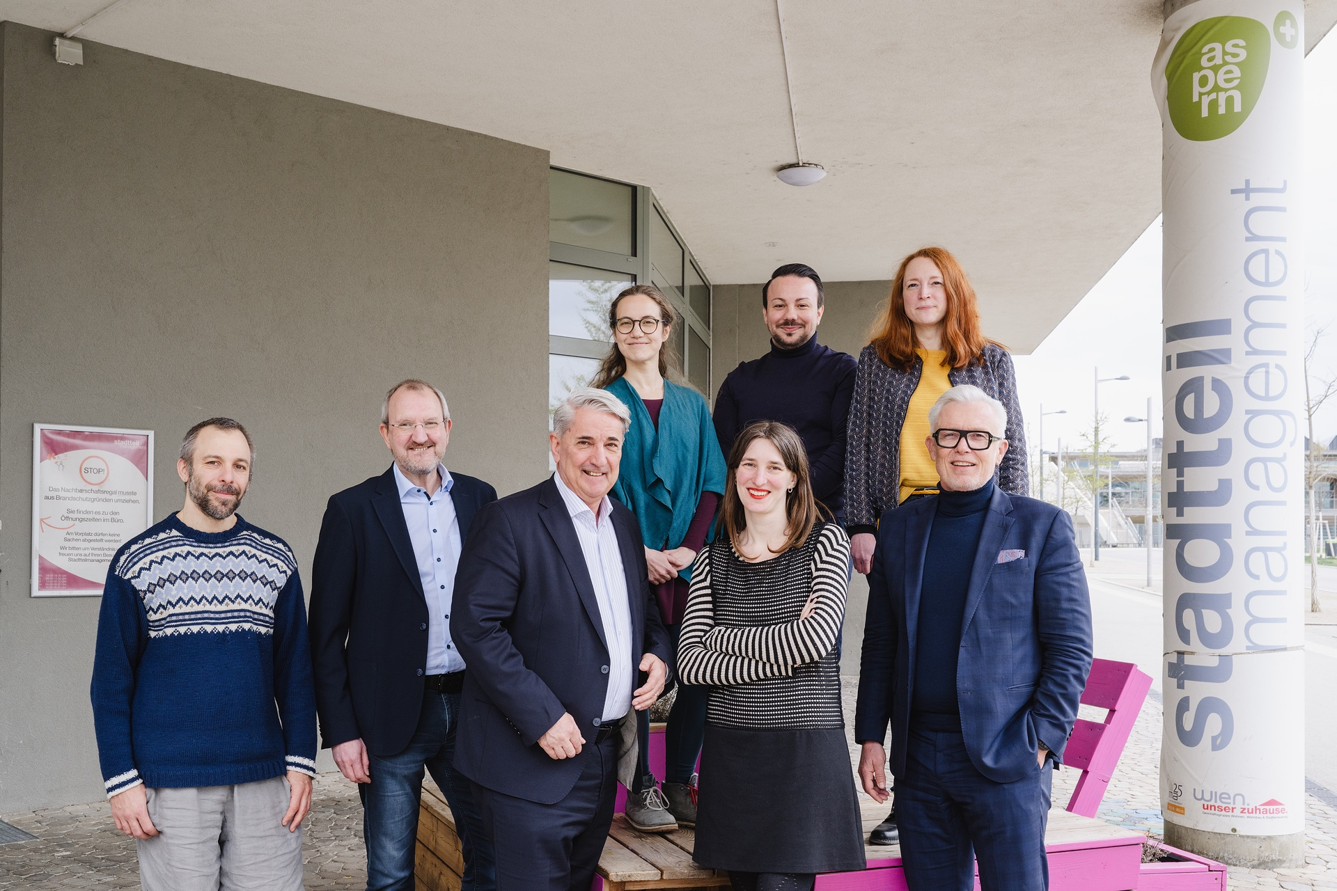 Gruppenfoto des Stadtteilmanagement-Teams